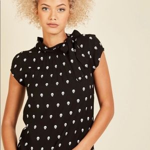 Skull Blouse Top